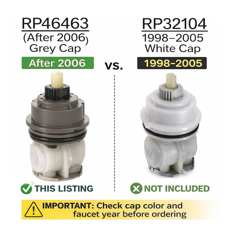 Jadiver GM RP46463 Cartridge Replacement Fits Monitor 17 Series (2006-Present) Shower Faucet Valve, RP46073 Seat and Spring Adapter Included - Image 3